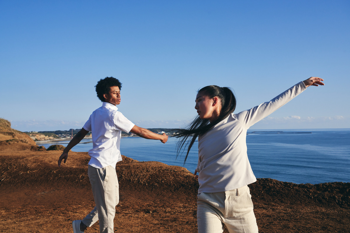 Dancing on beach