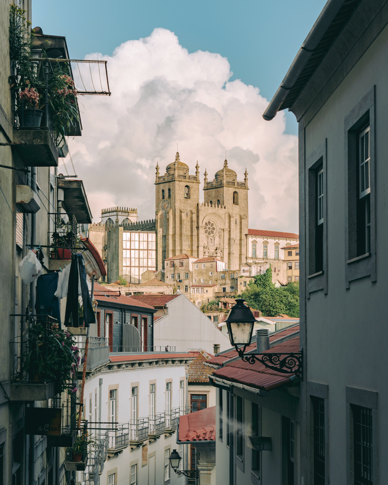 View of the Sao Bento station in Lisbon from a distance