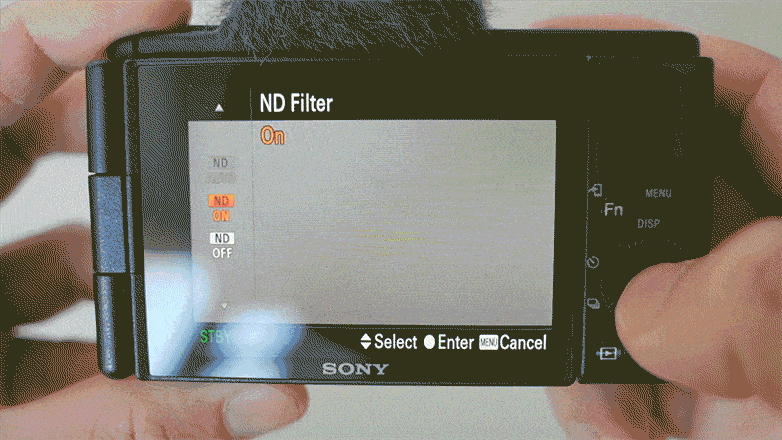 Video showing the ND-Filter feature for outdoor shooting - Video taken by the Sony ZV-1